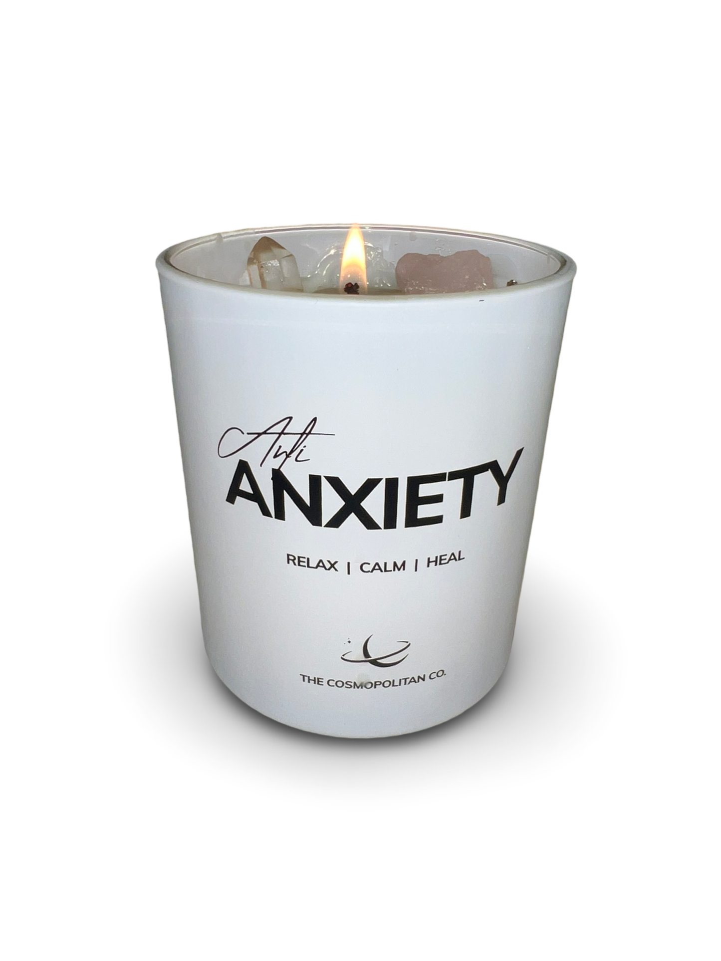 Anti Anxiety & Nirvana Crystal Candle Bundle