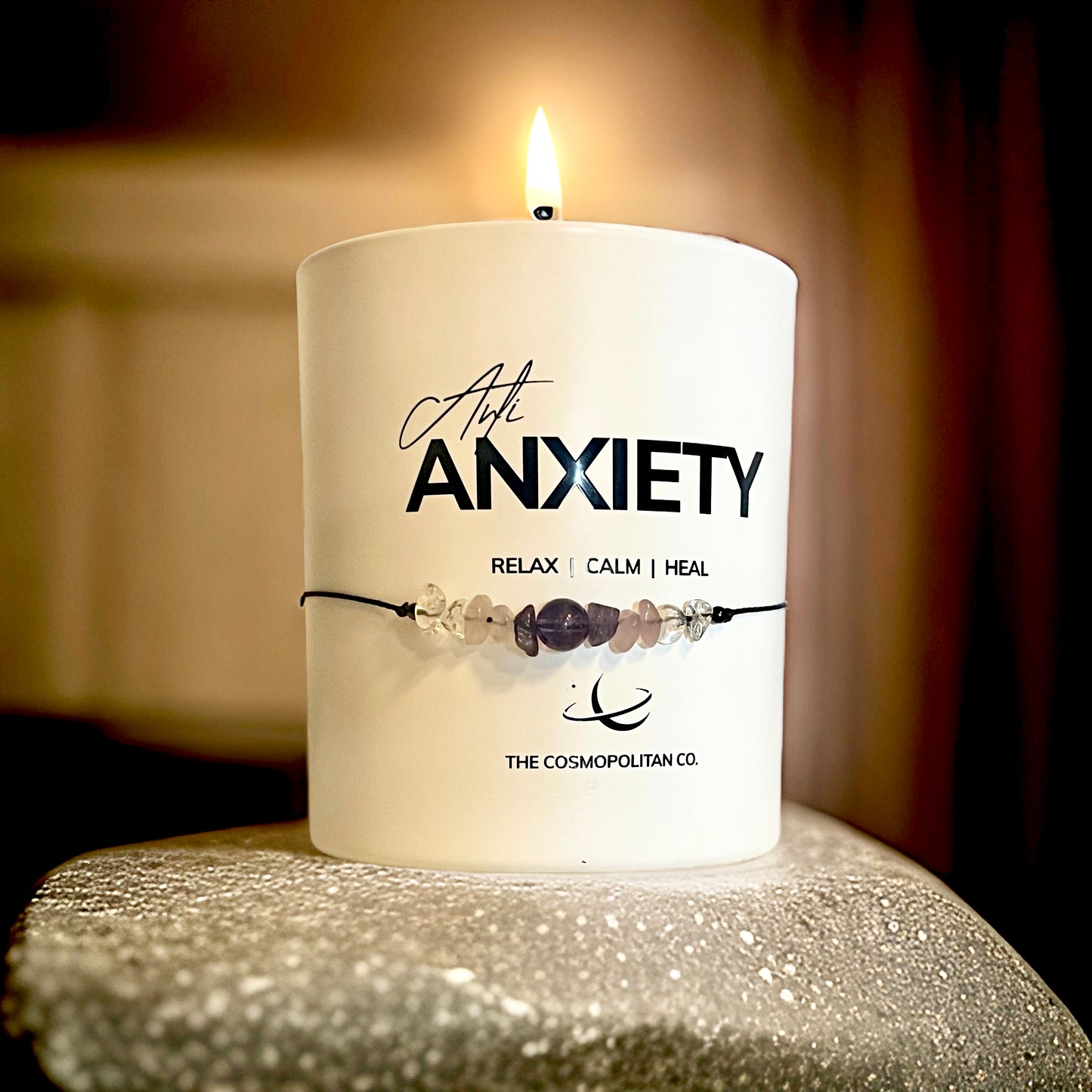 Anti Anxiety Crystal Candle
